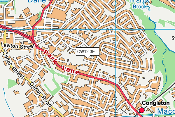 CW12 3ET map - OS VectorMap District (Ordnance Survey)