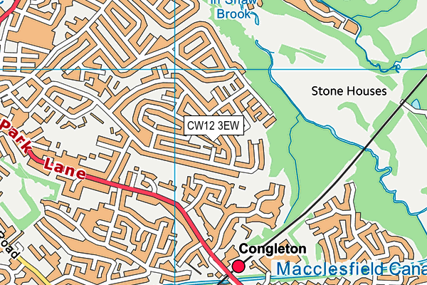 CW12 3EW map - OS VectorMap District (Ordnance Survey)