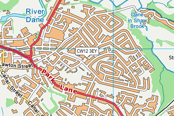 CW12 3EY map - OS VectorMap District (Ordnance Survey)