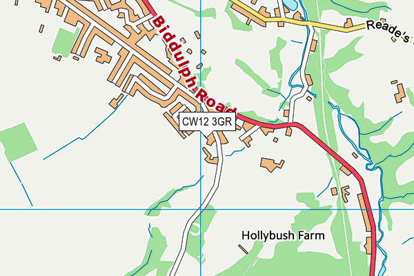 CW12 3GR map - OS VectorMap District (Ordnance Survey)