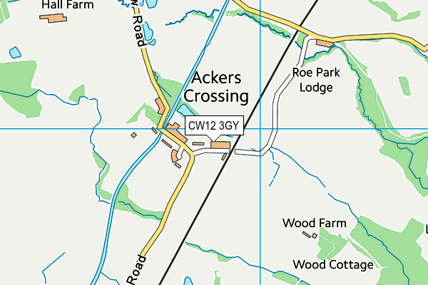 CW12 3GY map - OS VectorMap District (Ordnance Survey)