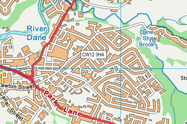 CW12 3HA map - OS VectorMap District (Ordnance Survey)