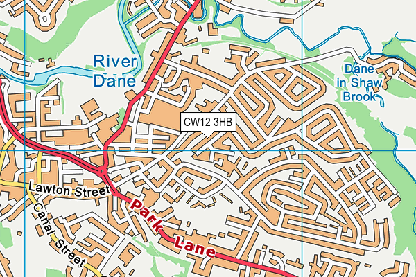 CW12 3HB map - OS VectorMap District (Ordnance Survey)