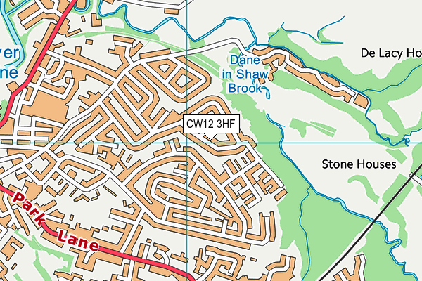 CW12 3HF map - OS VectorMap District (Ordnance Survey)