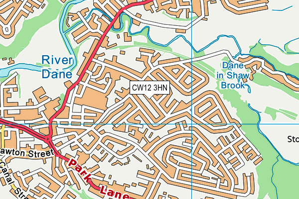 CW12 3HN map - OS VectorMap District (Ordnance Survey)