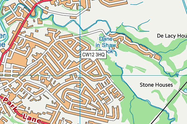 CW12 3HQ map - OS VectorMap District (Ordnance Survey)