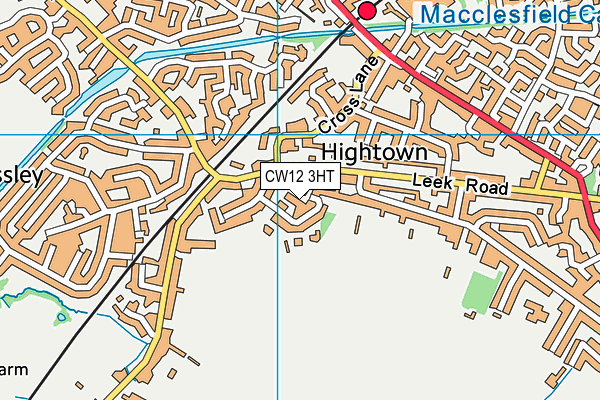 CW12 3HT map - OS VectorMap District (Ordnance Survey)