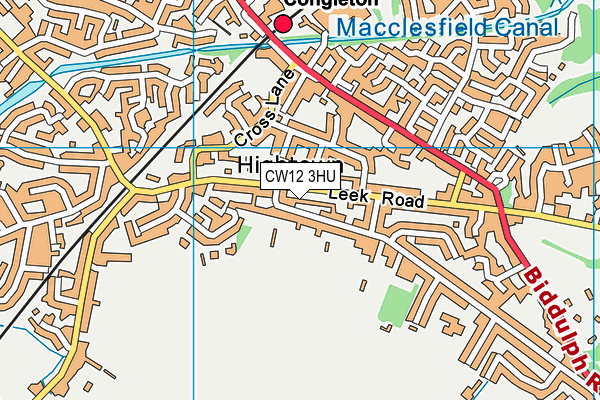 CW12 3HU map - OS VectorMap District (Ordnance Survey)