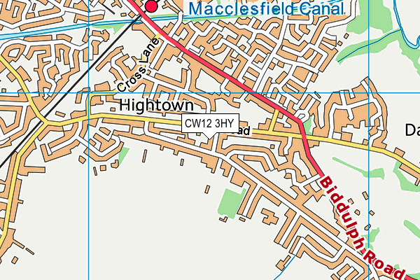 CW12 3HY map - OS VectorMap District (Ordnance Survey)