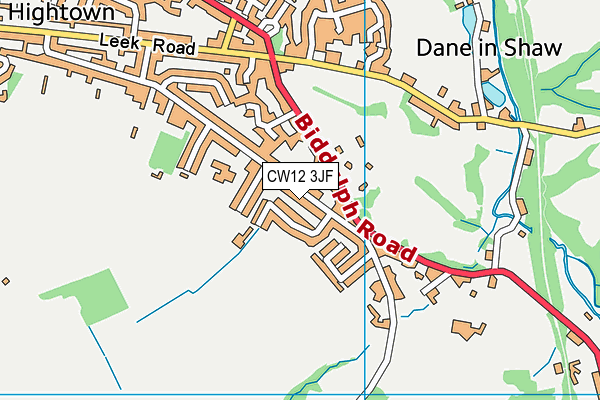 CW12 3JF map - OS VectorMap District (Ordnance Survey)