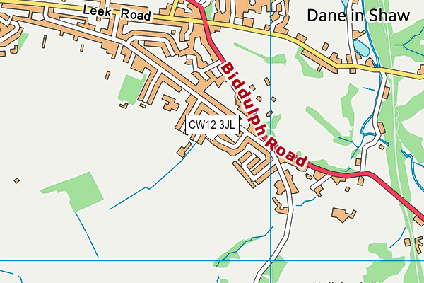 CW12 3JL map - OS VectorMap District (Ordnance Survey)