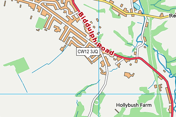 CW12 3JQ map - OS VectorMap District (Ordnance Survey)