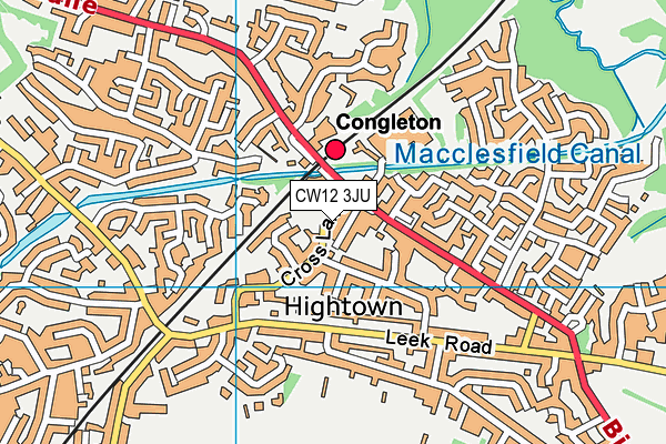 CW12 3JU map - OS VectorMap District (Ordnance Survey)