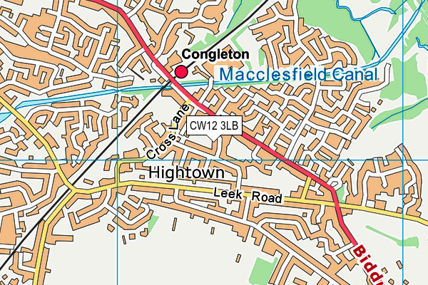 CW12 3LB map - OS VectorMap District (Ordnance Survey)