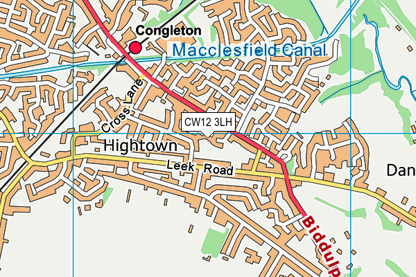 CW12 3LH map - OS VectorMap District (Ordnance Survey)