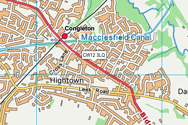 CW12 3LQ map - OS VectorMap District (Ordnance Survey)