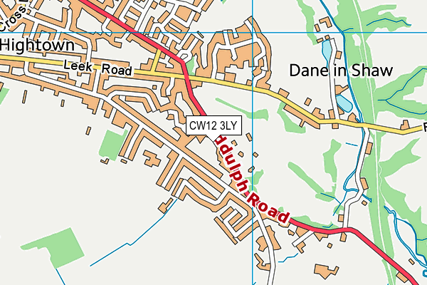 CW12 3LY map - OS VectorMap District (Ordnance Survey)