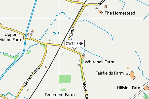 CW12 3NH map - OS VectorMap District (Ordnance Survey)