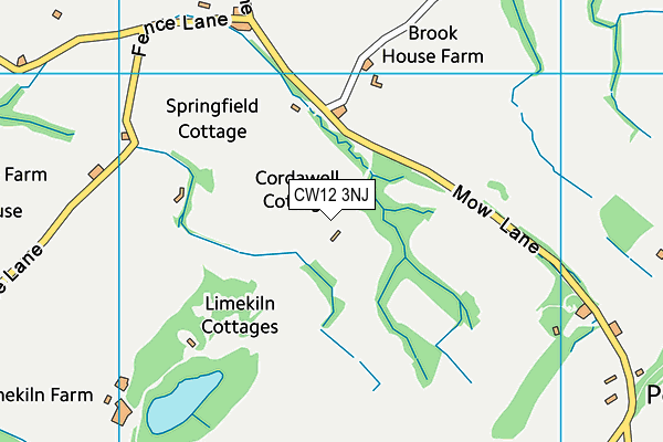 CW12 3NJ map - OS VectorMap District (Ordnance Survey)