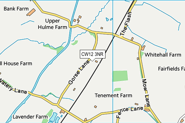 CW12 3NR map - OS VectorMap District (Ordnance Survey)