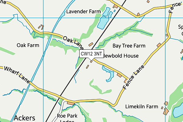 CW12 3NT map - OS VectorMap District (Ordnance Survey)