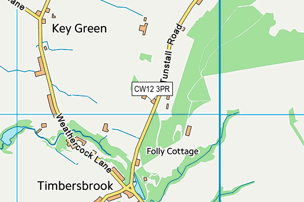 CW12 3PR map - OS VectorMap District (Ordnance Survey)