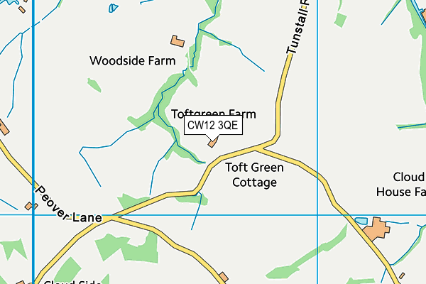 CW12 3QE map - OS VectorMap District (Ordnance Survey)