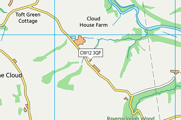 CW12 3QF map - OS VectorMap District (Ordnance Survey)