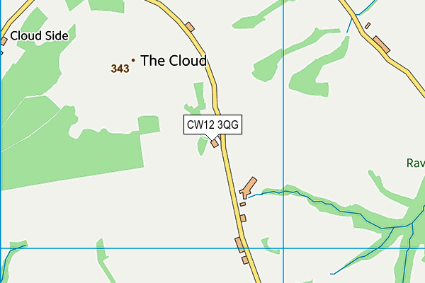 CW12 3QG map - OS VectorMap District (Ordnance Survey)