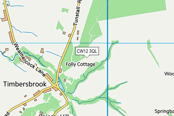 CW12 3QL map - OS VectorMap District (Ordnance Survey)