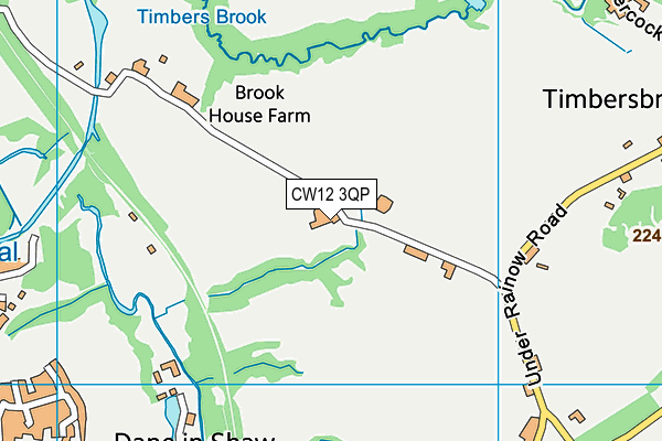 CW12 3QP map - OS VectorMap District (Ordnance Survey)