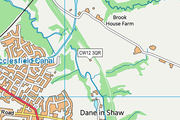 CW12 3QR map - OS VectorMap District (Ordnance Survey)