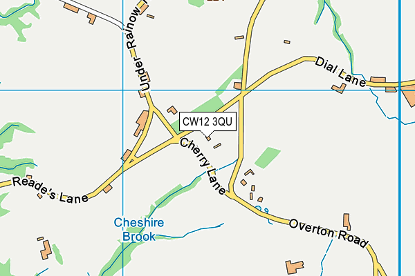 CW12 3QU map - OS VectorMap District (Ordnance Survey)