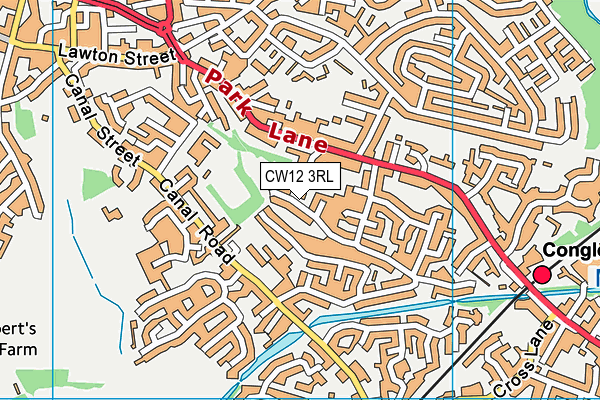 CW12 3RL map - OS VectorMap District (Ordnance Survey)