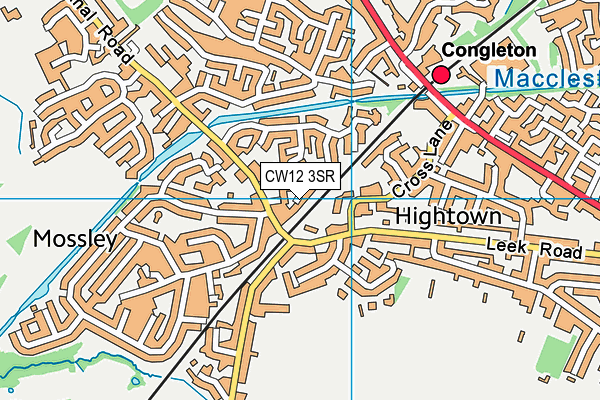 CW12 3SR map - OS VectorMap District (Ordnance Survey)