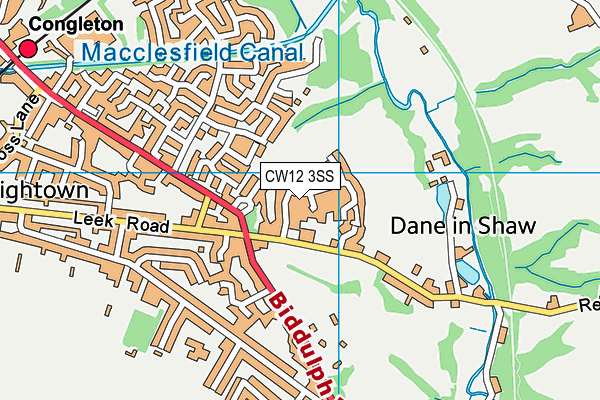 CW12 3SS map - OS VectorMap District (Ordnance Survey)