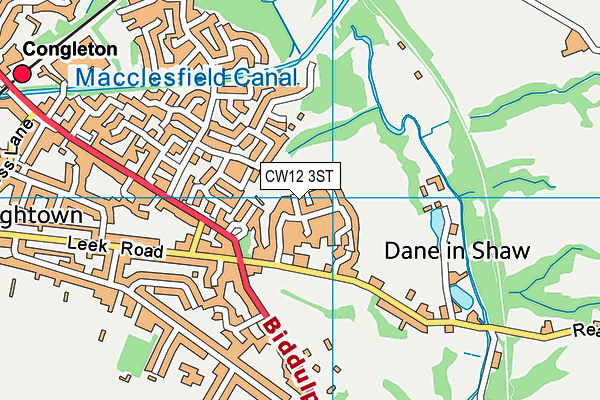 CW12 3ST map - OS VectorMap District (Ordnance Survey)