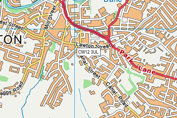 CW12 3UL map - OS VectorMap District (Ordnance Survey)