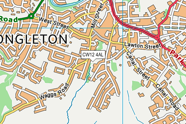 CW12 4AL map - OS VectorMap District (Ordnance Survey)