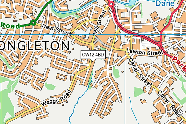 CW12 4BD map - OS VectorMap District (Ordnance Survey)