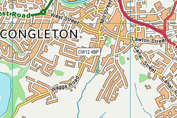 CW12 4BP map - OS VectorMap District (Ordnance Survey)