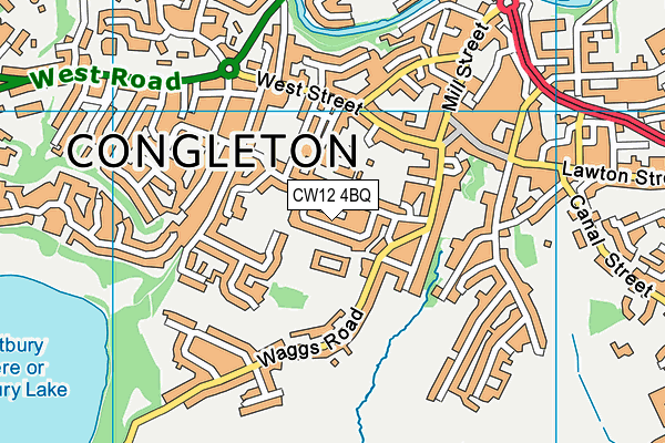 CW12 4BQ map - OS VectorMap District (Ordnance Survey)