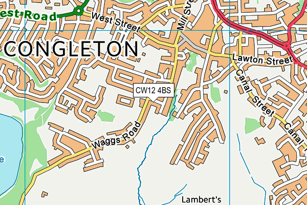 CW12 4BS map - OS VectorMap District (Ordnance Survey)