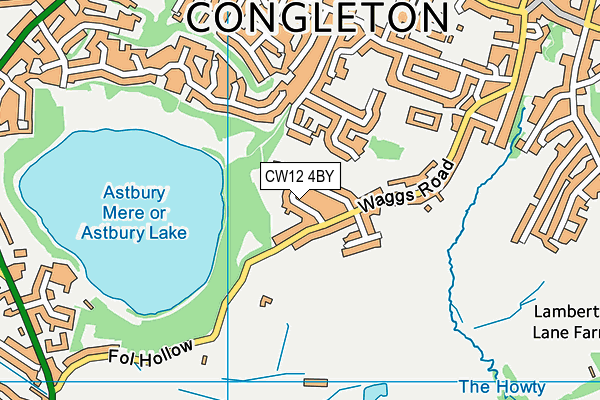 CW12 4BY map - OS VectorMap District (Ordnance Survey)