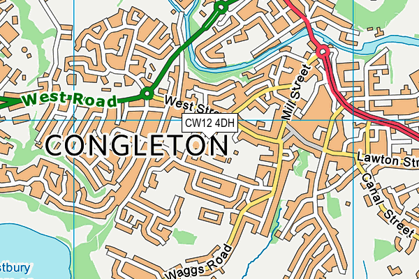 CW12 4DH map - OS VectorMap District (Ordnance Survey)