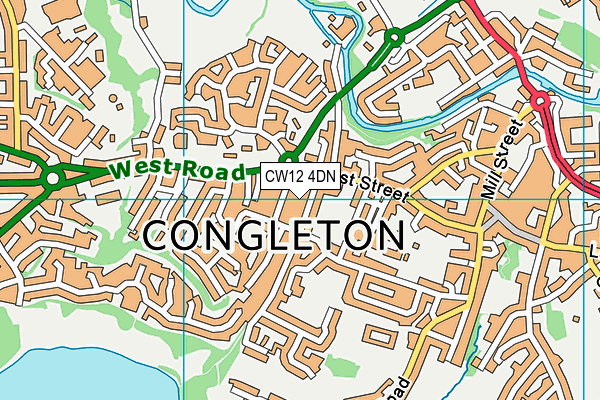 CW12 4DN map - OS VectorMap District (Ordnance Survey)