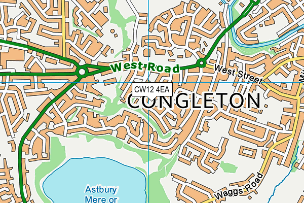 CW12 4EA map - OS VectorMap District (Ordnance Survey)