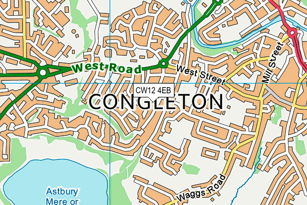 CW12 4EB map - OS VectorMap District (Ordnance Survey)