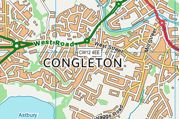 CW12 4EE map - OS VectorMap District (Ordnance Survey)