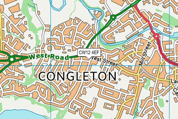 CW12 4EF map - OS VectorMap District (Ordnance Survey)